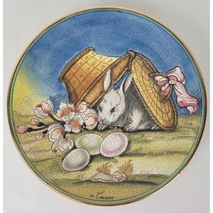 Vtg 1973‎ Veneto Flair Plate Easter V. Tiziano Italy Limited Edition Bunny